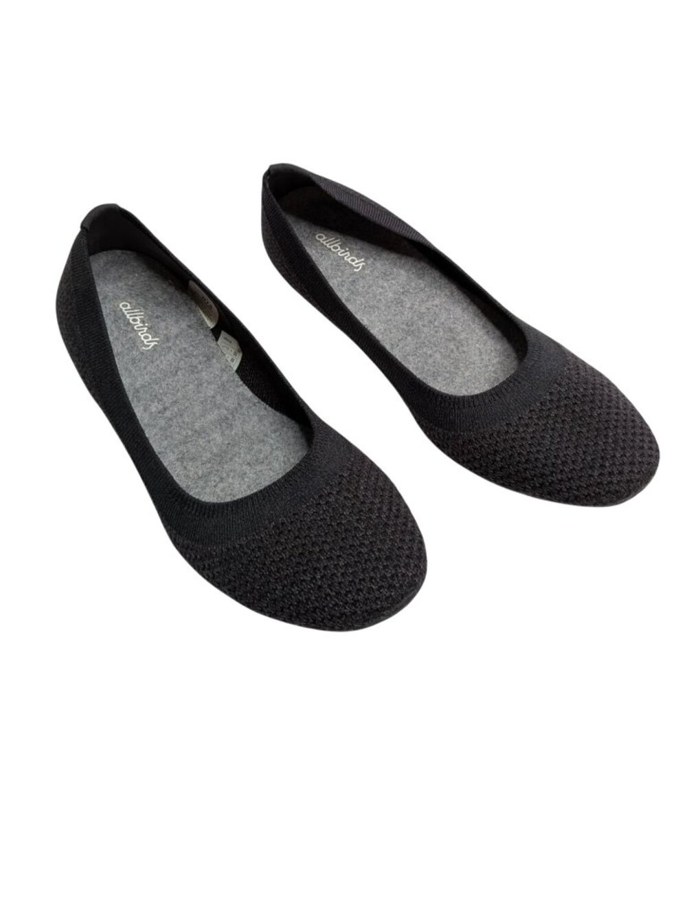 Allbirds Womens Tree Breezers Flats Charcoal Black Size 7.5 Knit Ballet Shoes